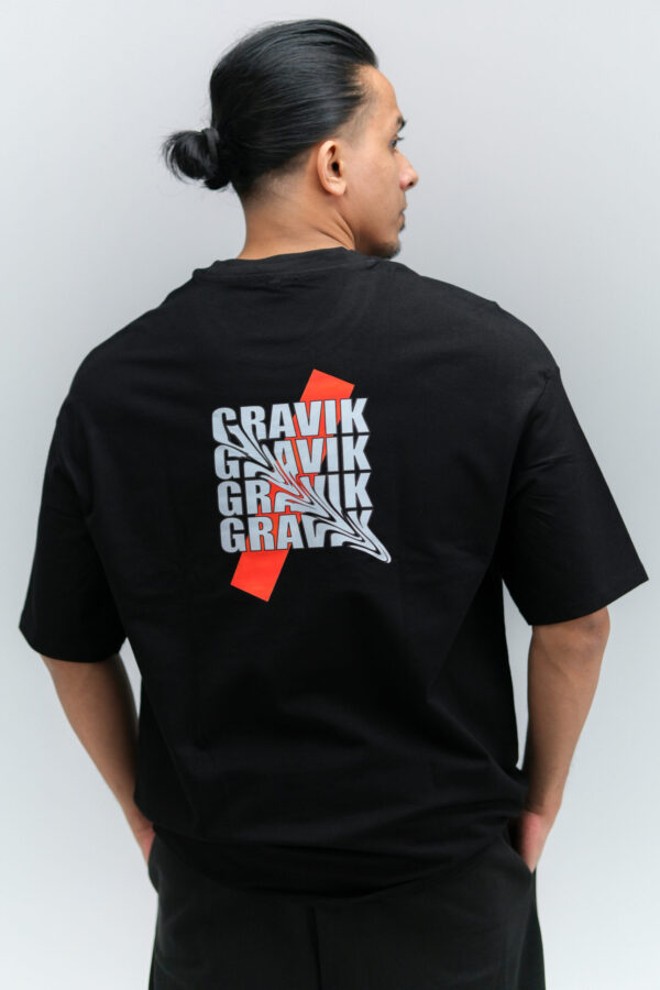 Drop Shoulder Gravik Slash Black